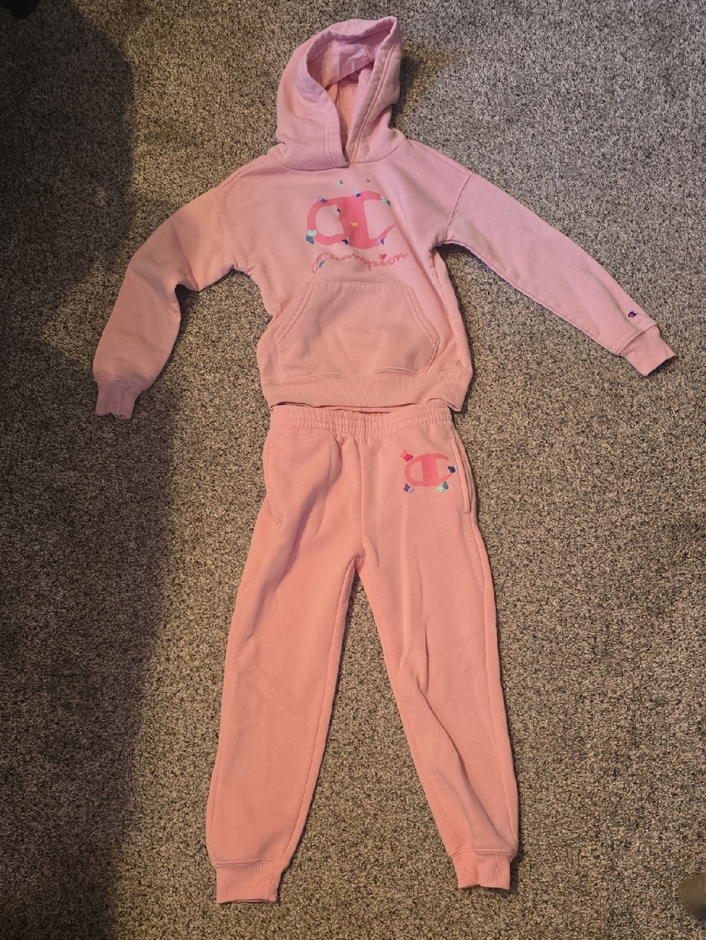 Champion Pink Girls' Hoodie & Joggers Sweat Set